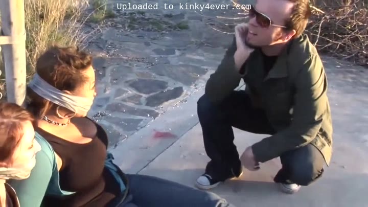 2 Girls Gagged Outside