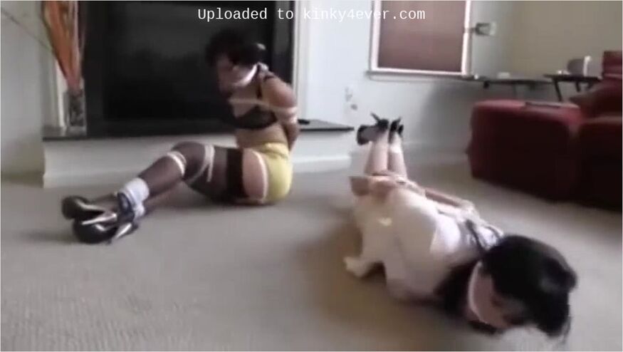 Two Cuties Tied Together At Home