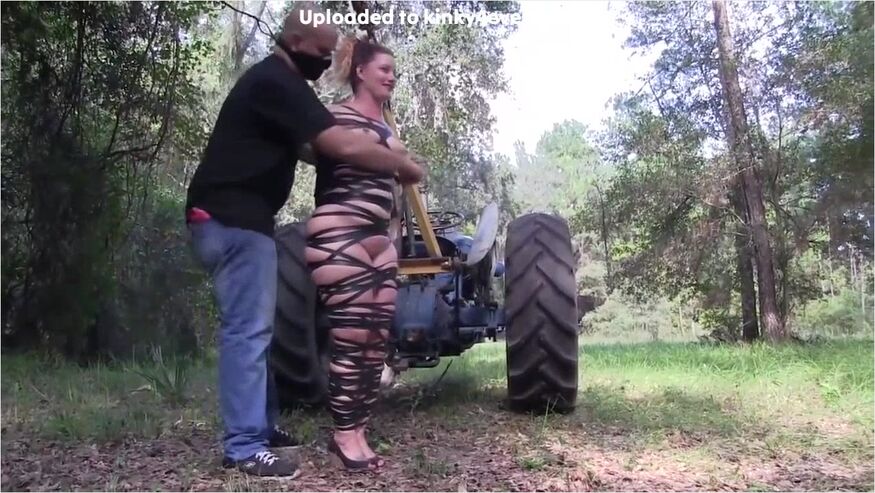 Tape Bondage Outdoors