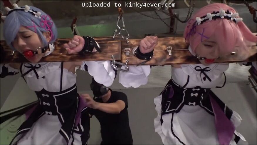 Two Japanese Girl Cosplay Bondage