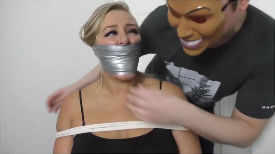 Busty Blonde Tape And Ropes