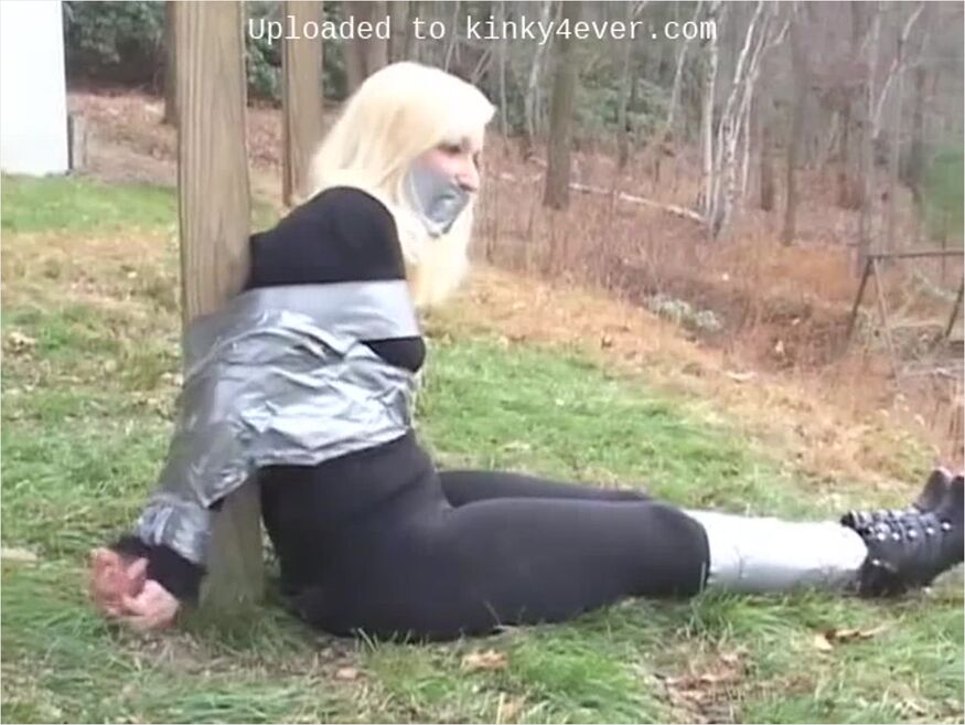 Wife Taped And Tape-gagged Outdoors