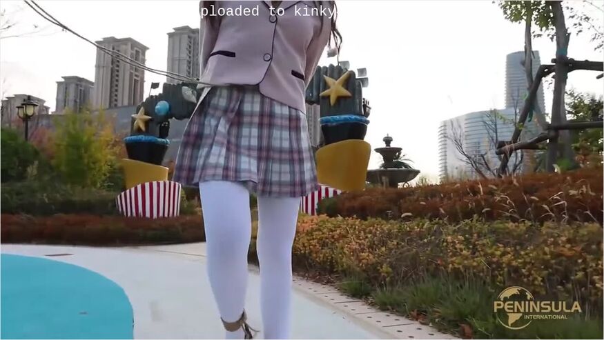Chinese Bondage Two Girls In A Public Park