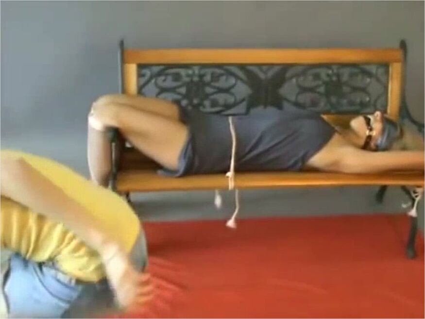 Caroline Tied To Bench By Samria