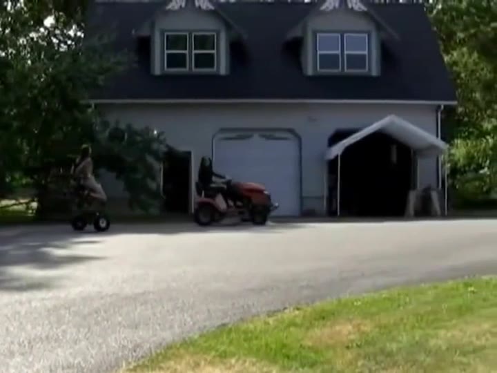 Taking A Ride On The Lawnmower