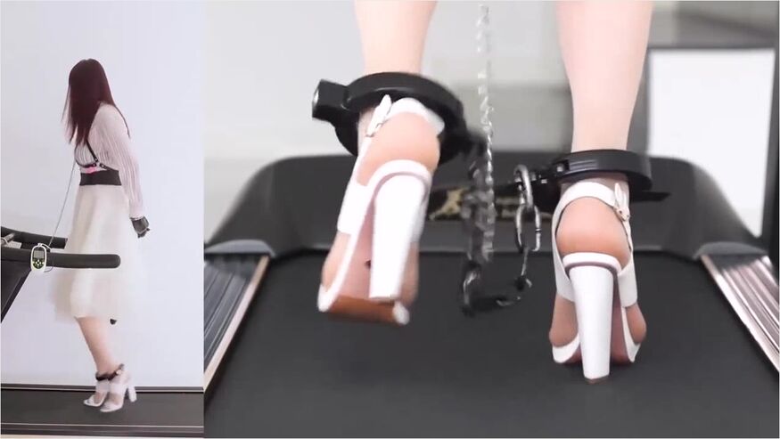 Asian Chained Treadmill Walking In Heels - Teaser Video