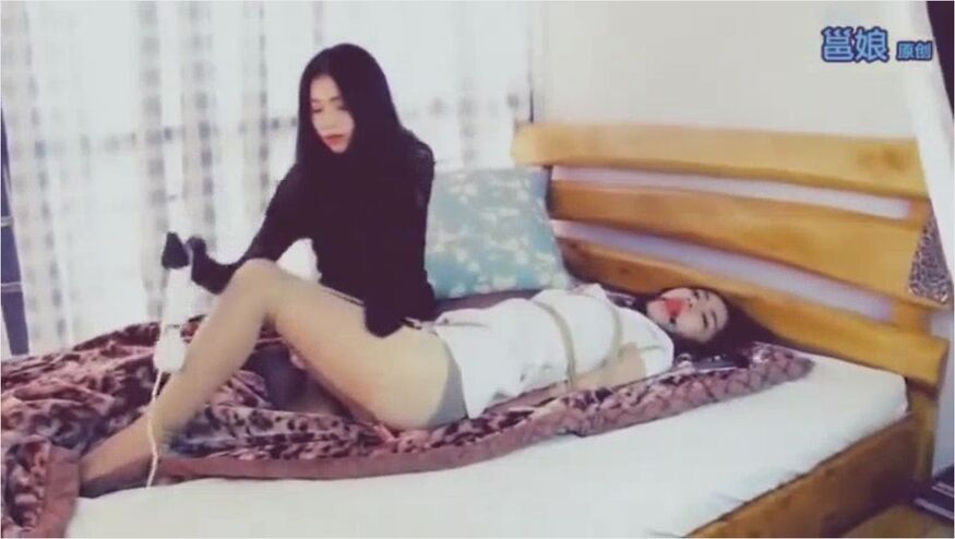 Young Asian Woman Tied Up By Lesbian Friend