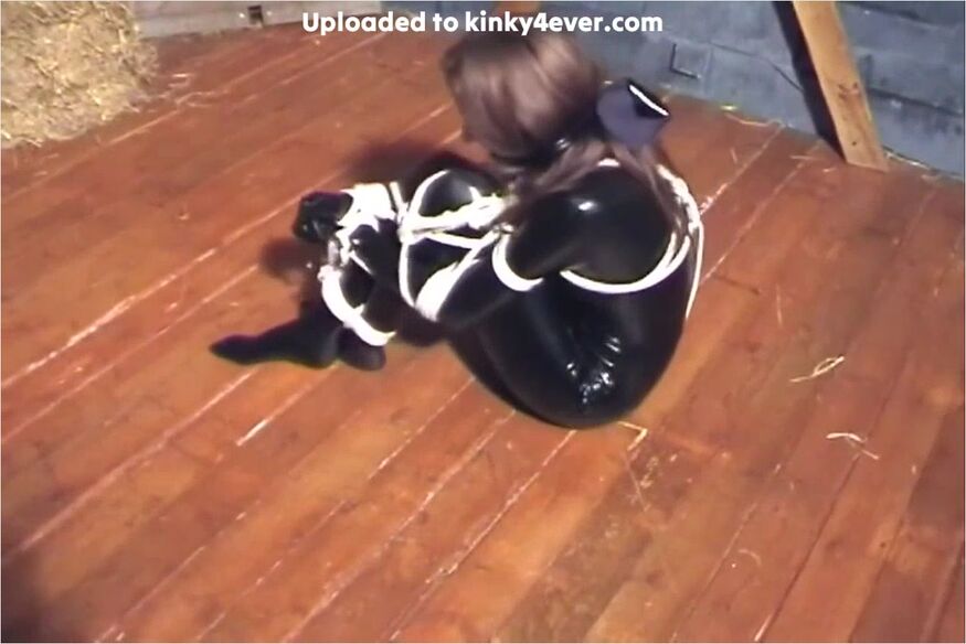 Balltied In Black Catsuit