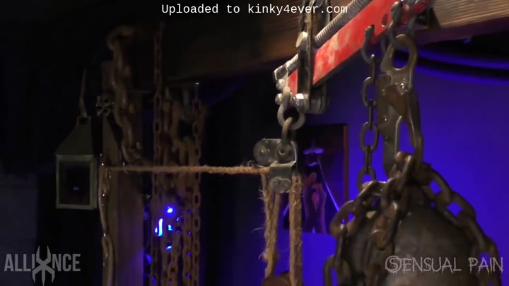 Shaved Naked Slave In Cage With Big Ball Gag