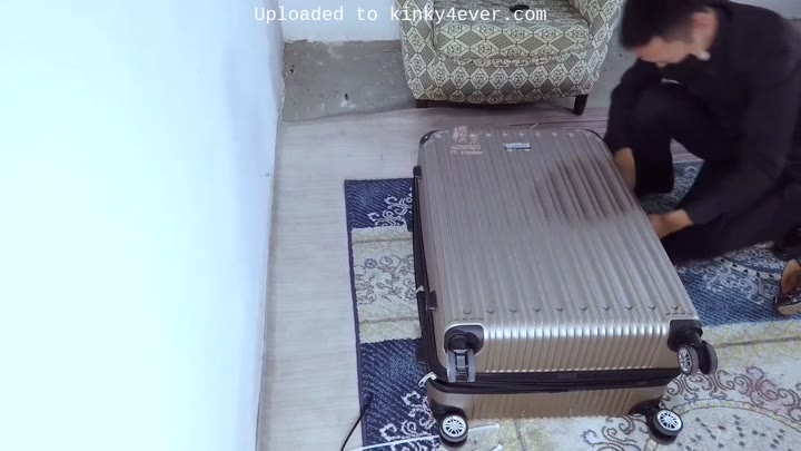 Asian Ziptied Left In Suitcase
