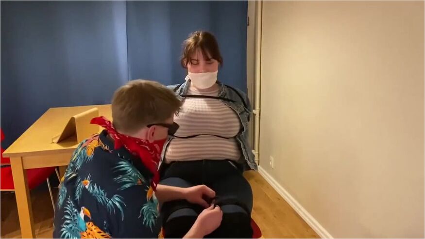 Chubby Reporter Bound Gagged
