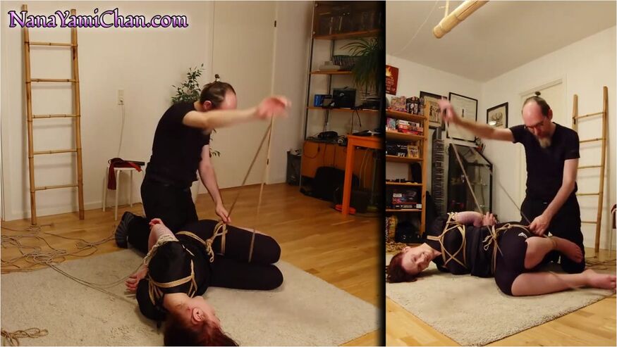 Shibari Girl In Side Suspension Crotch Rope Spanking And Bastinado Fun