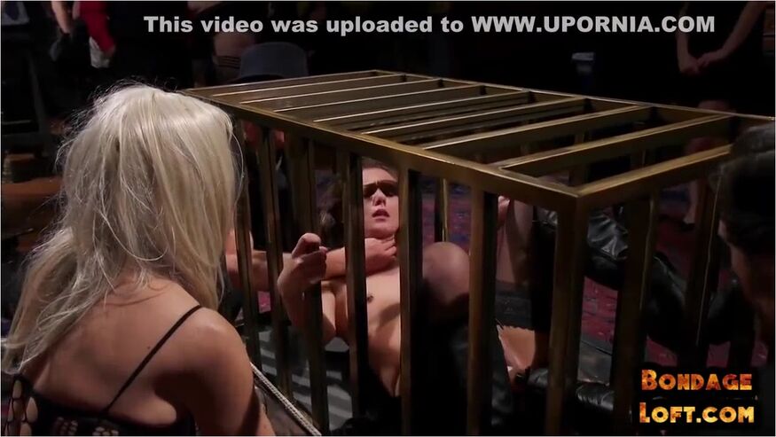 Bound Babe Dominated With Group During Kinky Group