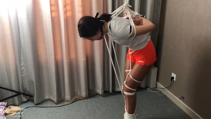 Asian Hooters Girl Tied Up