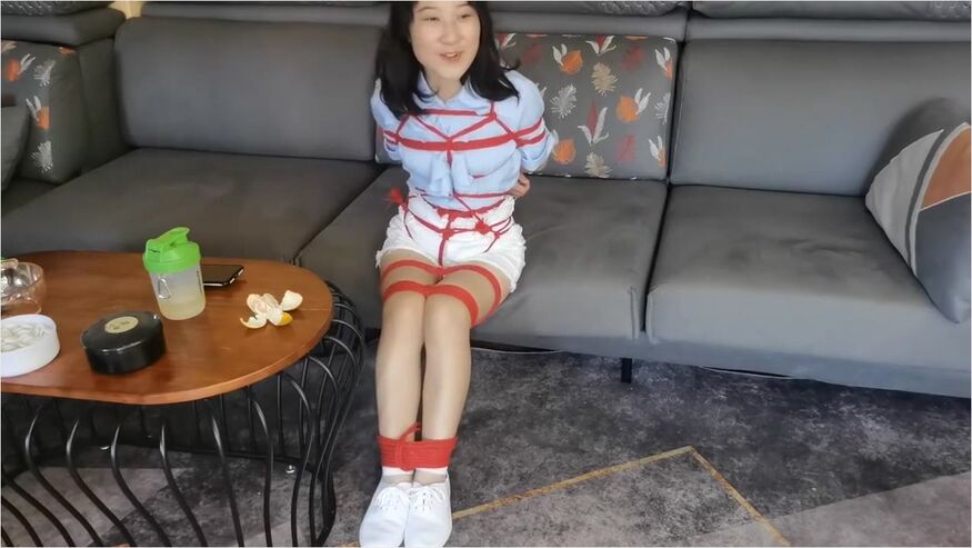 Chinese Girl Bondage With White Shoes