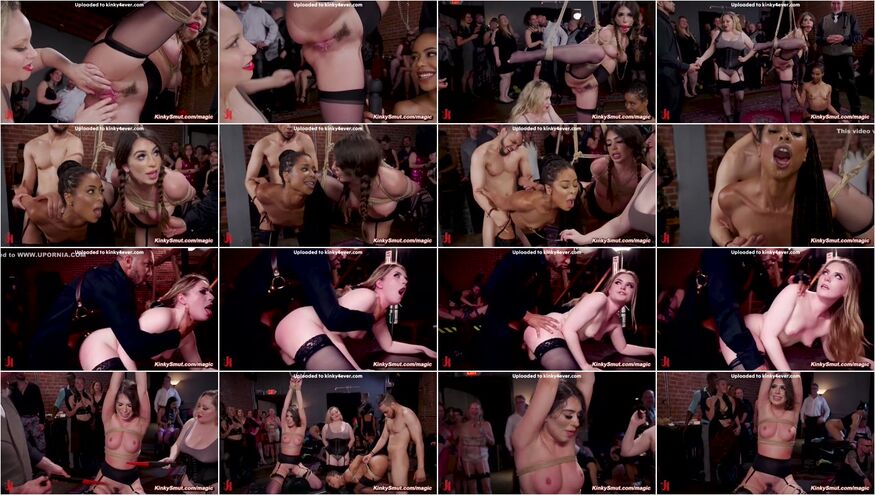 Busty Brunette And Ebony Bound With Kira Noir, Aiden Starr And Joseline Kelly