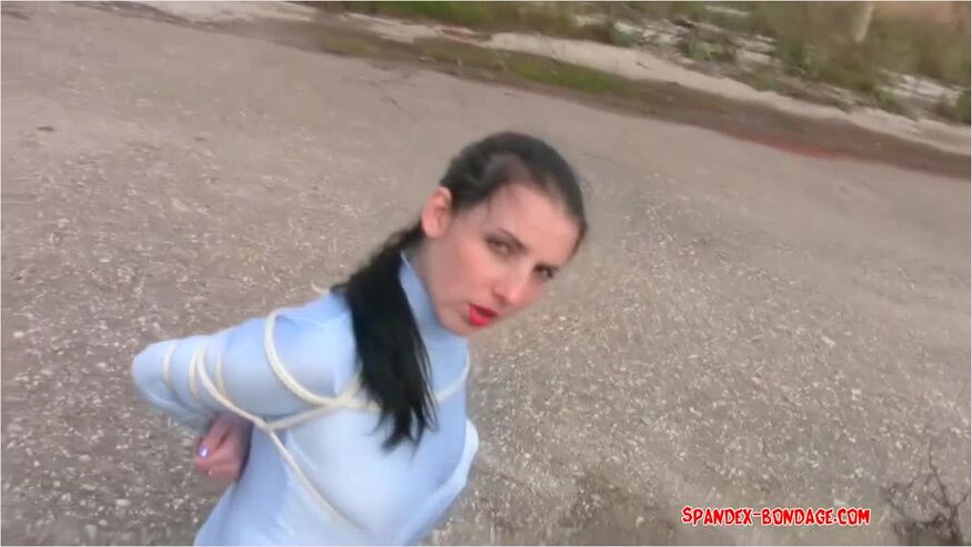 Spandex Catsuit Bound Standing
