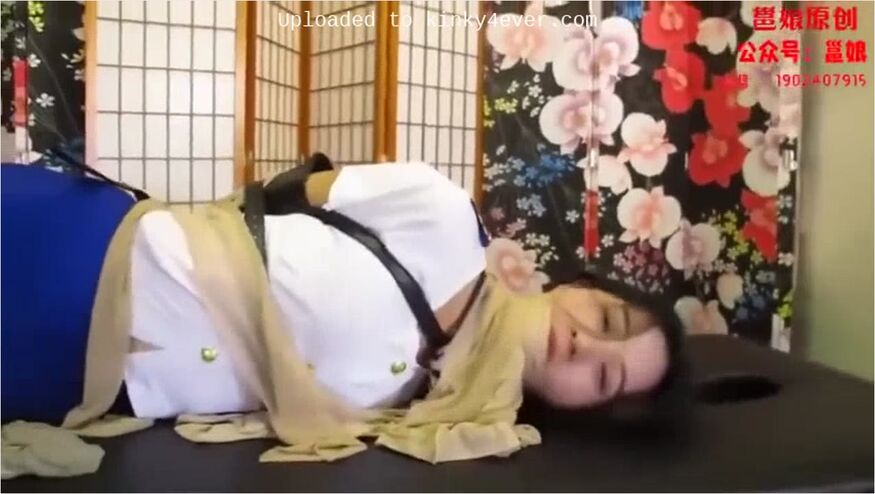 Chinese Bondage - Air Hostess Gagged