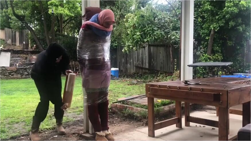 Sweater Saran Wrap Mummified 3 Layers Turtleneck - Teaser Video