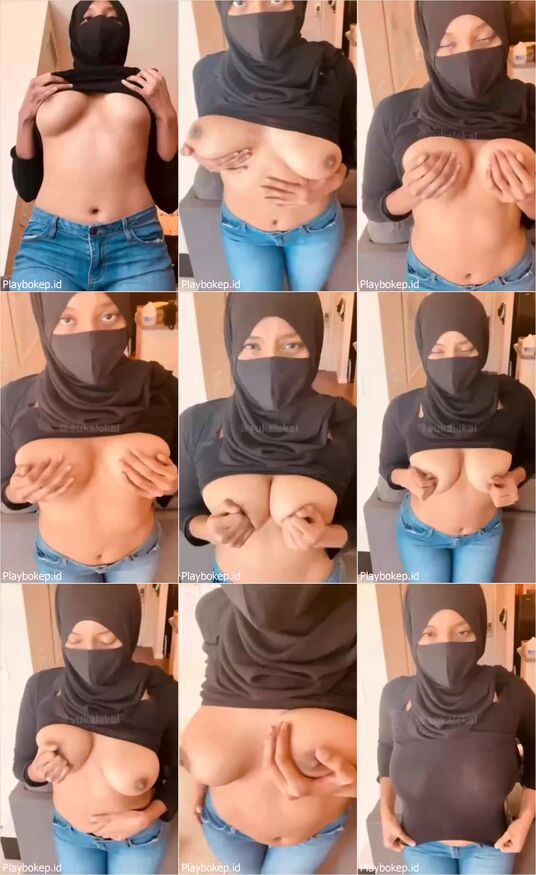 Video Cewe Jilbab Hitam Cubit Putingnya Bokeplah