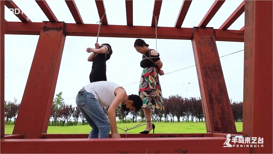 Step mom And Step daughter Public Bondage (subtitles Needed)