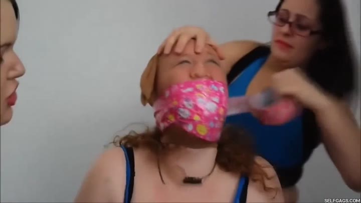 Thick Redheaded Bondage Slut Heavily Gagged By Three Lezdom Mistresses - Teaser Video