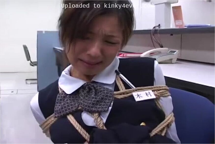 Asian Secretary Bound And Gagged