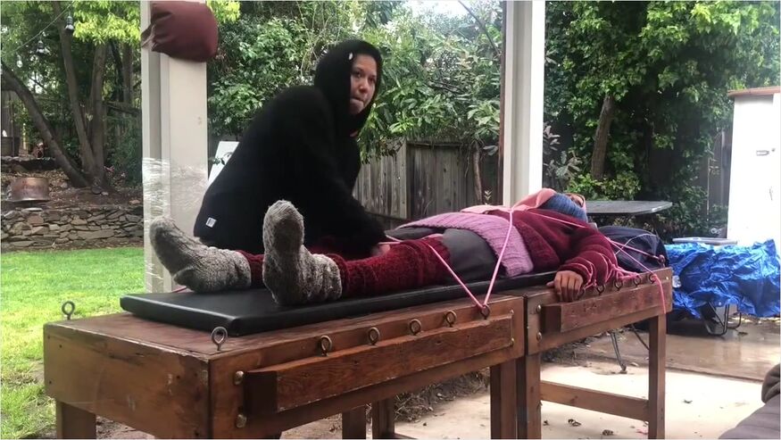 Sweaterbondage With A Lot Of Rope