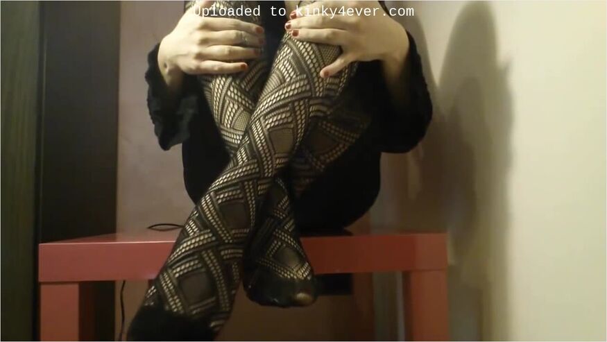 Black Nylon Leather Strapped Sandal Strip Tease