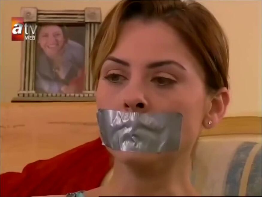 Sexy Turkish Women Tape Mouth