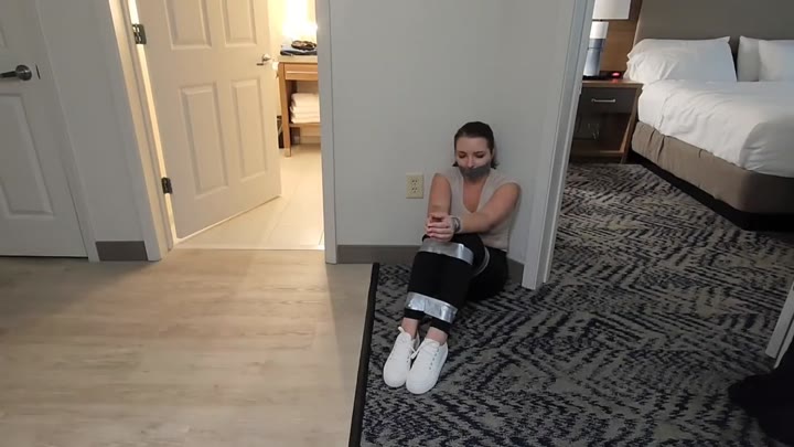 Chick Tape Gagged After Jogging