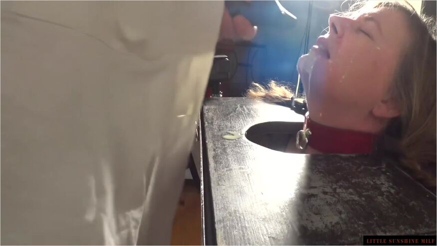 Facefucked In Pillory By Cock And A Bad Dragon - Little Sunshine Milf