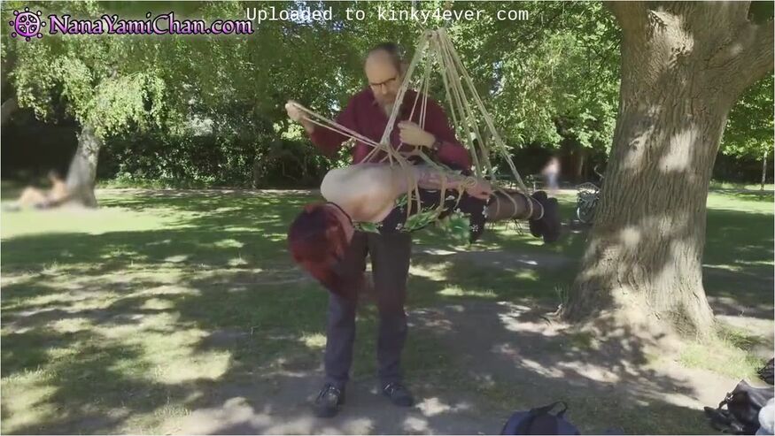 Park Suspension #3 - Girl Tied In A Cartoon Tie & Suspended From A Tree
