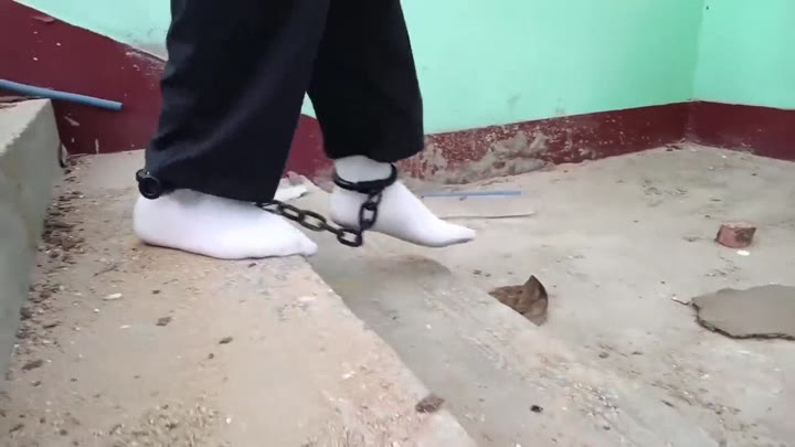 Wearing White Socks Cuffed Walk In Ruins 1 (edited)