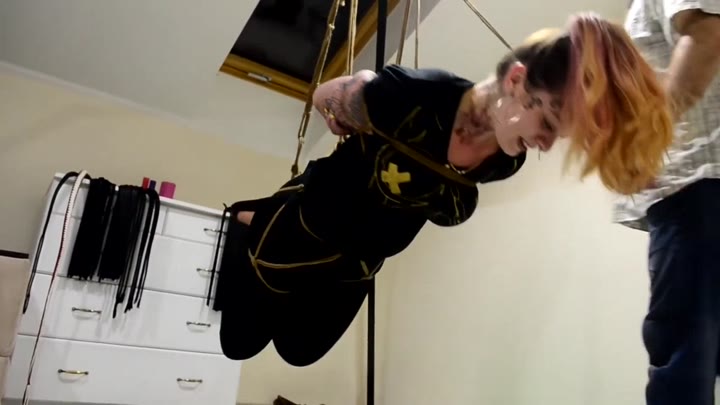 Marta Yatsyshyn Hogtied And Suspended By Master