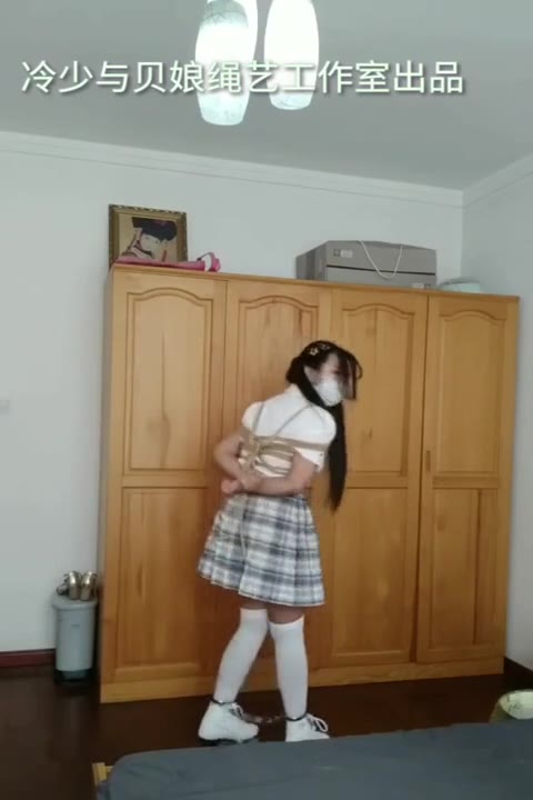 Self Bondage Schoolgirl