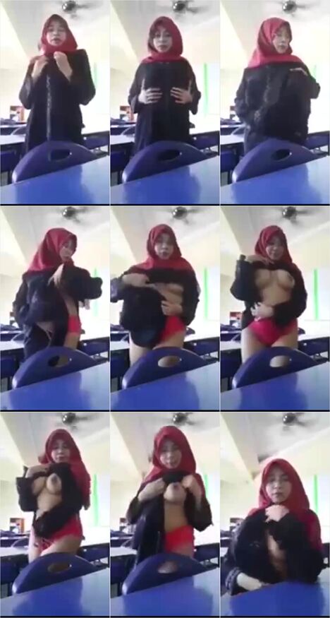 Video Cam Jilbab Merah Kacamata Pamer Tete Di Kelas KingBokep