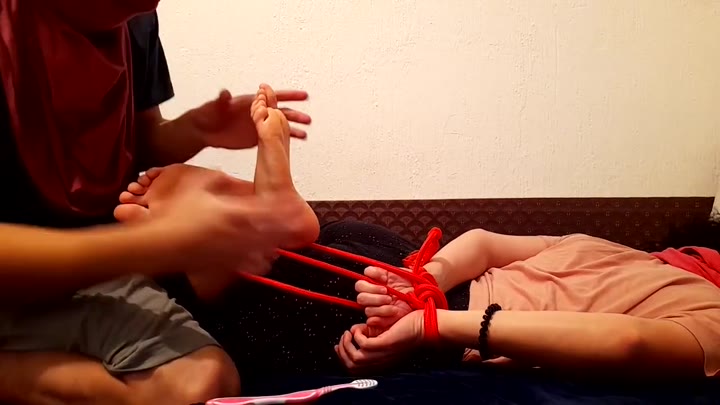 Amateur Hogtied Tickling