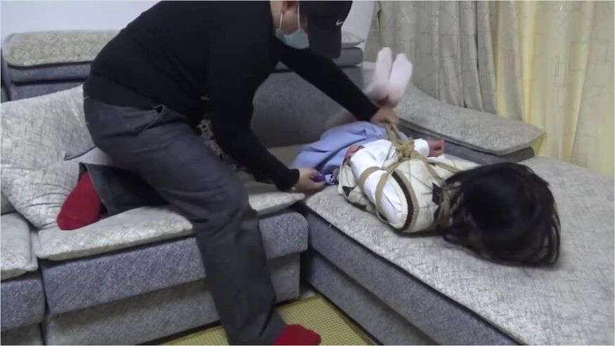 Arrogant Girl Bound On Sofa