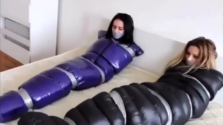 2 Girls Struggling In Sleepsack Part 2