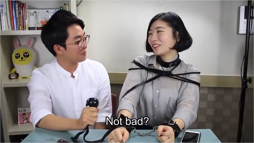 Koreans Try 50 Shades Style Bondage