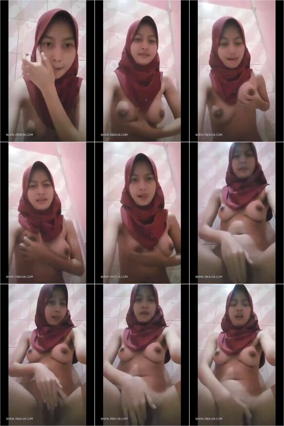 Video Melly Hijab Merah Cantik Sange Dikamar Mandi Bokeplah