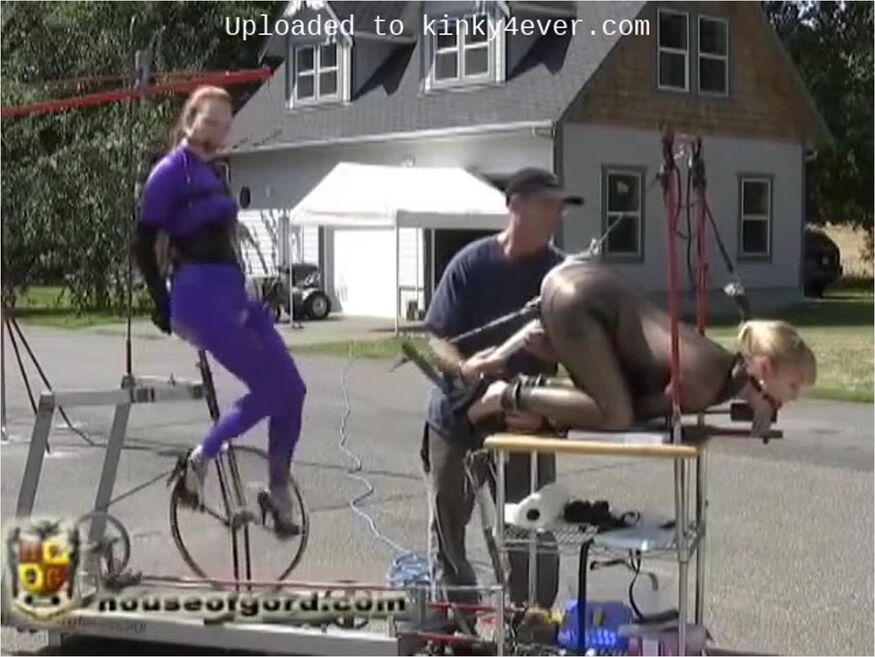 Bicycle Powered Machine Fucking In Bondage