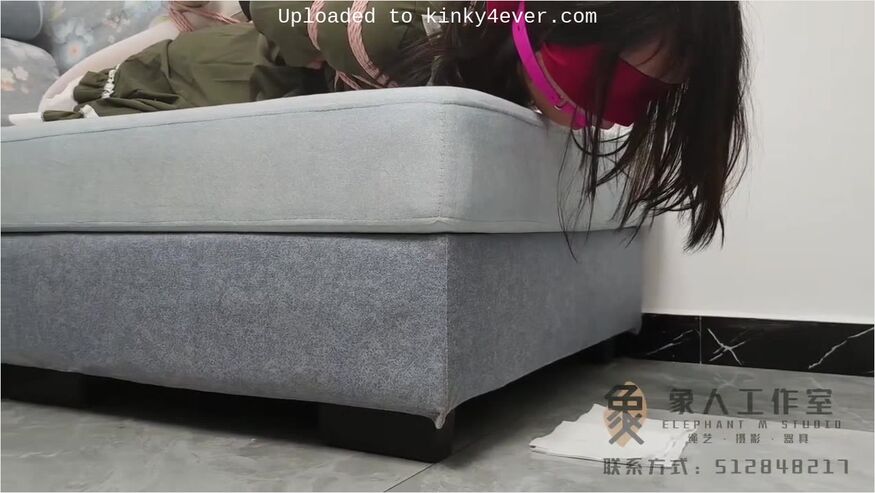 Cute Asian Girl Hogtied & Drooling