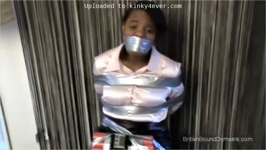 Hot Black Girl Gets Wrap Gagged And Bound