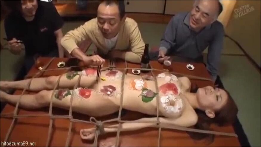 Sashimi On A Bound Japanese Girl