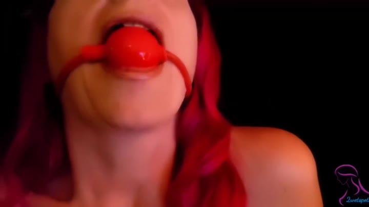 Redhead Ball Gagged Closeup