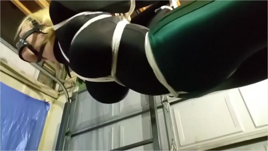 Suspension Bondage In Green
