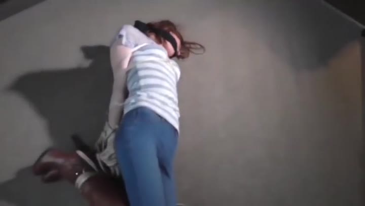 Amateur Struggling In A Hogtie