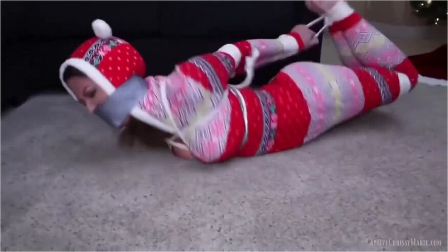 Young Chrissy Is Hogtied And Gagged As Holiday Gift